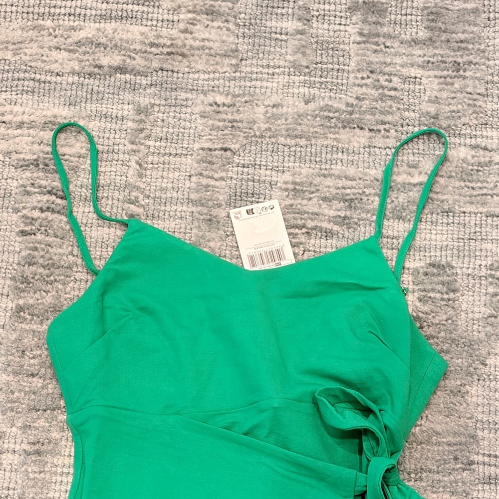 Mango Emerald Green Wrap Mini Dress - Picture 7 of 7